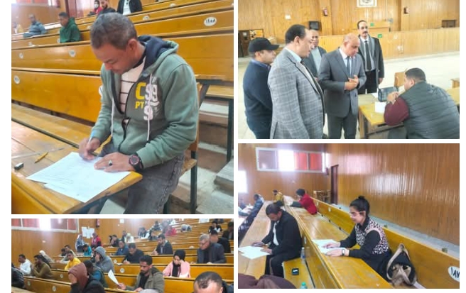 نائب رئيس جامعة قنا يتفقد أعمال امتحانات الفصل الدراسي الأول بكلية الحقوق