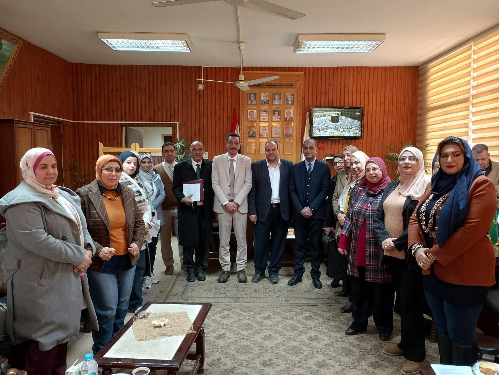 زياره فريق مركز ضمان الجوده لتفعيل محاكاه بكليه الآداب جامعه المنوفيه