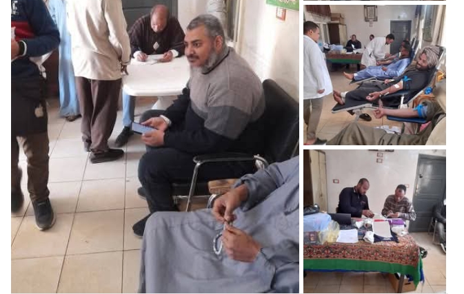 مركز شباب ابنود بقنا ينظم حملة للتبرع بالدم بمشاركة واسعة من الشباب