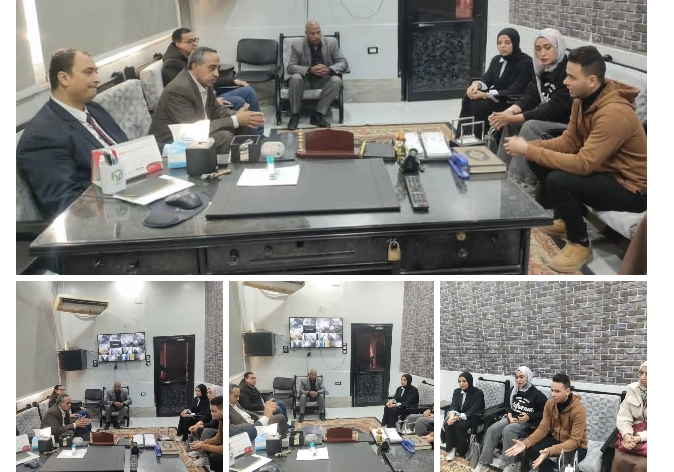 لقاء بهاء شوقي وكيل الوزارة بأعضاء نادى القيادات لبحث بعض معوقات العمل بالنادى