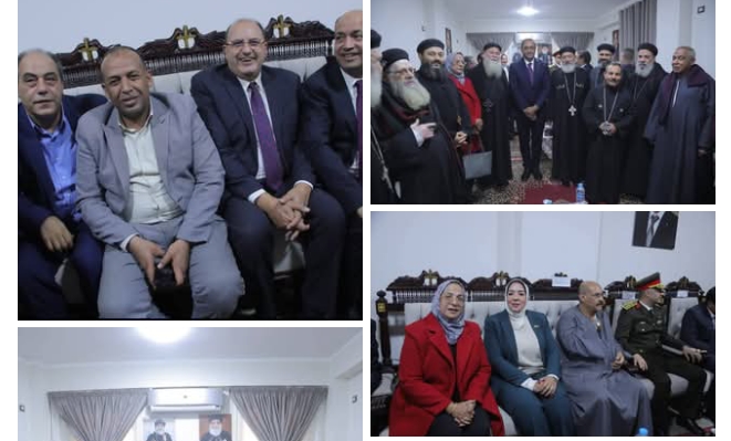 محافظ قنا يواصل جولات التآخي ويقدم التهنئة للأقباط بعيد الميلاد بمطرانية الأقباط الأرثوذكس بنجع حمادي