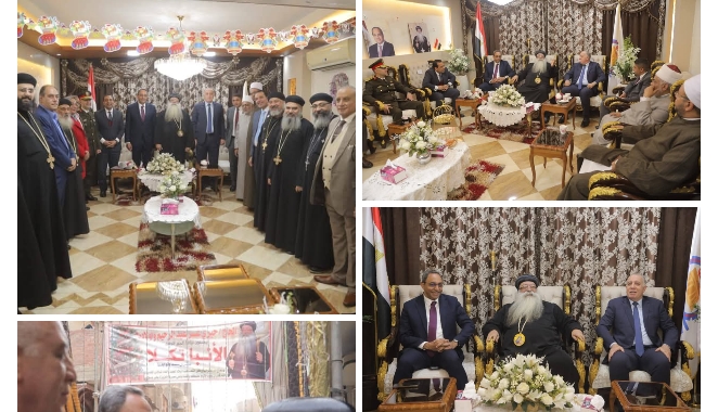 محافظ قنا يشارك أقباط دشنا احتفالات الميلاد ويؤكد وحدة النسيج الوطني