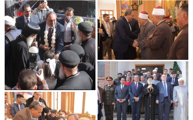 محافظ قنا يشارك أقباط قوص فرحتهم بعيد الميلاد ويؤكد وحدة المصريين أقوى من كل التحديات