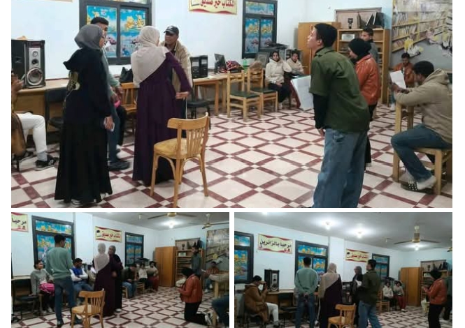 تدريبات مجال المسرح بمركز شباب عزبه حامد