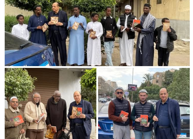 ممثلو الجالية السودانية وطلاب قرغيزستان وغانا والصومال الدارسين بالأزهر يشيدون بكتابَي «ومضات على الطريق» و«الطلاق يهدد أمن المجتمع» للمفكر علي الشرفاء