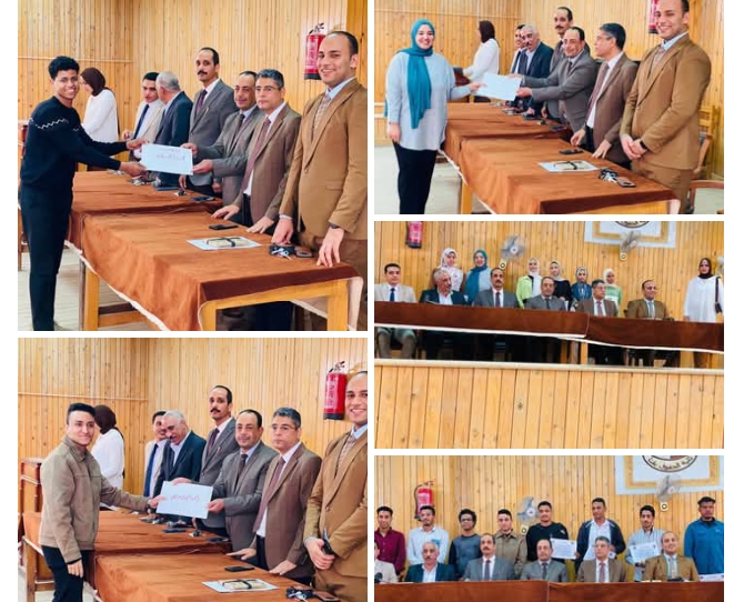 قسم القانون العام الإدارى والدستورى بحقوق قنا يكرم المتفوقين