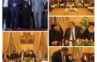 محافظ قنا ومدير الأمن يهنئان الأنبا شاروبيم بعيد القيامة بمطرانية قنا