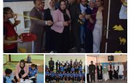مدير تعليم جنوب سيناء تتابع سير العملية التعليمية بالمدرسة المصرية اليابانية بالعاصمة طور سيناء واحدى التلميذات تقوم باهدائها تابلوه فنى . 