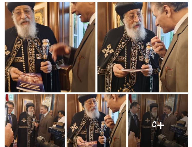 صور ... حدث ثقافى بارز بفيينا :البابا تواضروس الثاني يتسلم كتاب 