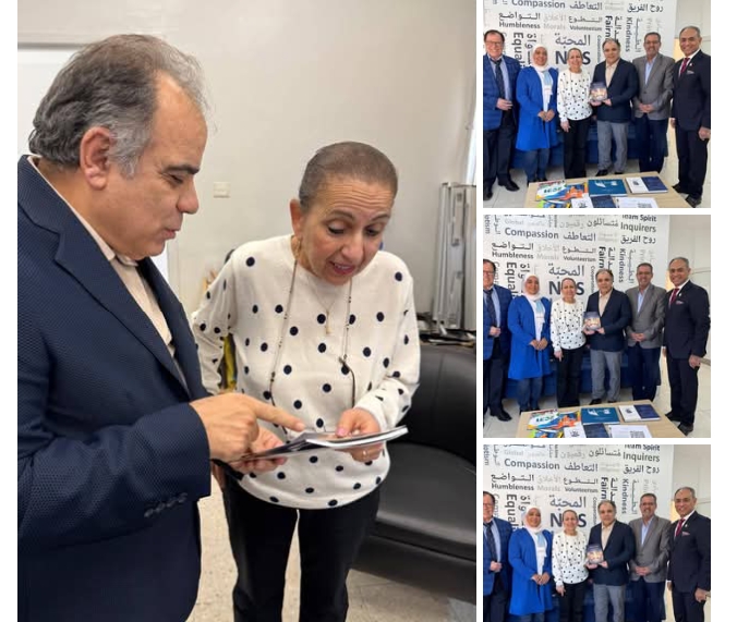 بحضور وفد مؤسسة رسالة السلام العالمية مديرة المدارس الأرثوذكسية الوطنية بالأردن تشيد بكتاب المفكر العربي علي محمد الشرفاء وتؤكد فكر يبني جسور السلام بين أبناء الإنسانية