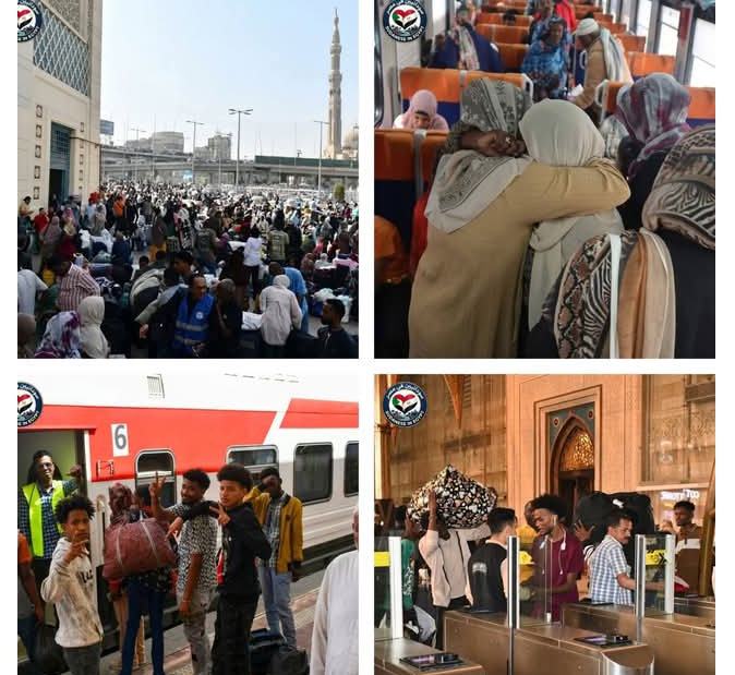 غادر قطار العودة الطوعية رقم 1940 رصيف محطة مصر برمسيس متجهاً إلى محطة السد العالي