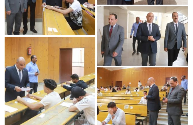 نائب رئيس جامعة قنا يتفقد أعمال امتحانات الفصل الدراسي الثاني بكلية الحقوق