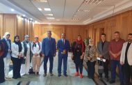 نائب رئيس الجامعة لشئون التعليم والطلاب ومنسق عام الجامعة يلتقي بمقيمى جائزه التميز الحكومى بجامعه المنوفية