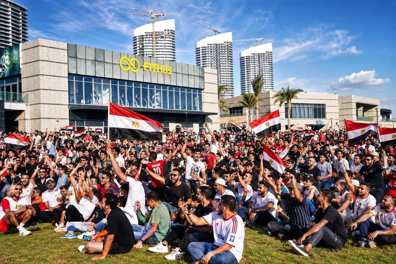 كاونسل ماسترز :تجهيزات خاصة لمتابعة مباراة مصر وأستراليا في نورث سكوير مول وممشى أهل مصر