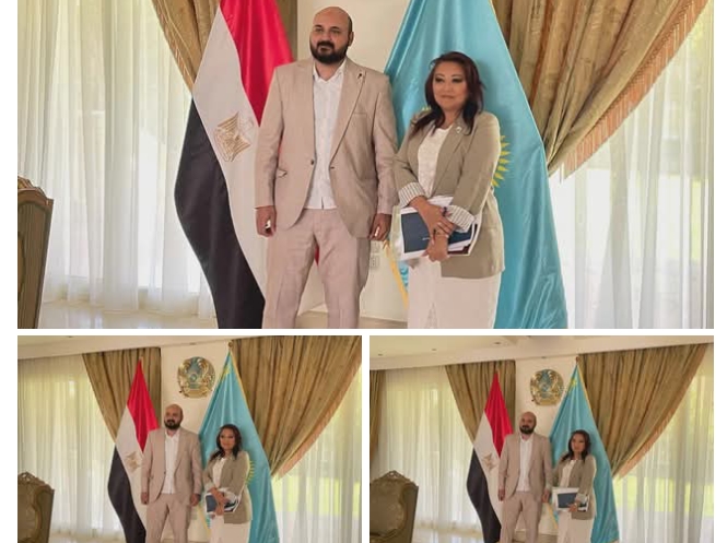 مؤسسة رسالة السلام العالمية تبحث سبل التعاون مع سفارة كازاخستان في القاهرة