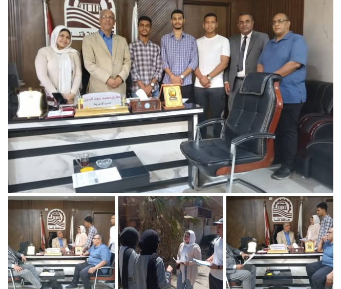 وكيل تعليم قنا يستقبل أعضاء غرفة عمليات اتحاد الطلاب لامتحانات الثانوية العامة