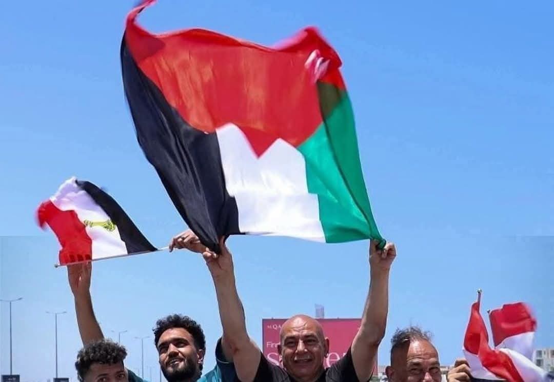 هيئة البث الاسـرائيلية تبرز رفع حسام حسن علم فلسـطين فى العلمين الجدبدة