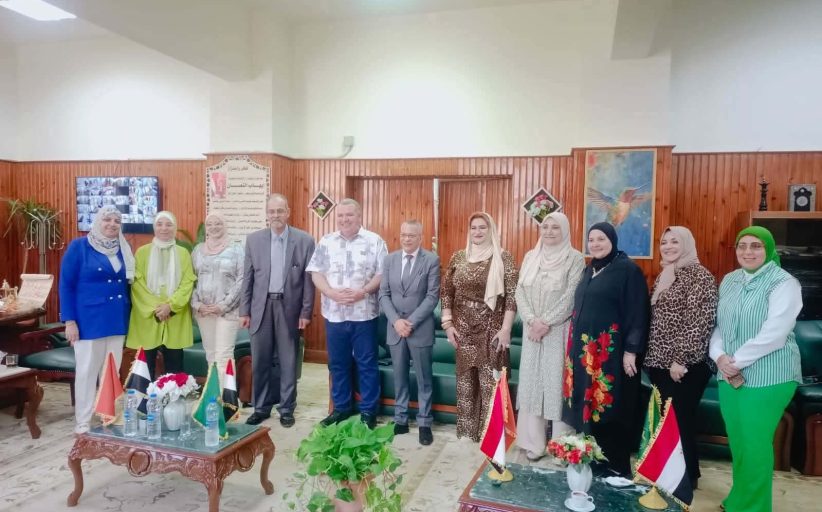 فريق مركز ضمان الجوده فى زياره لكليه الاقتصاد المنزلي بجامعة المنوفية