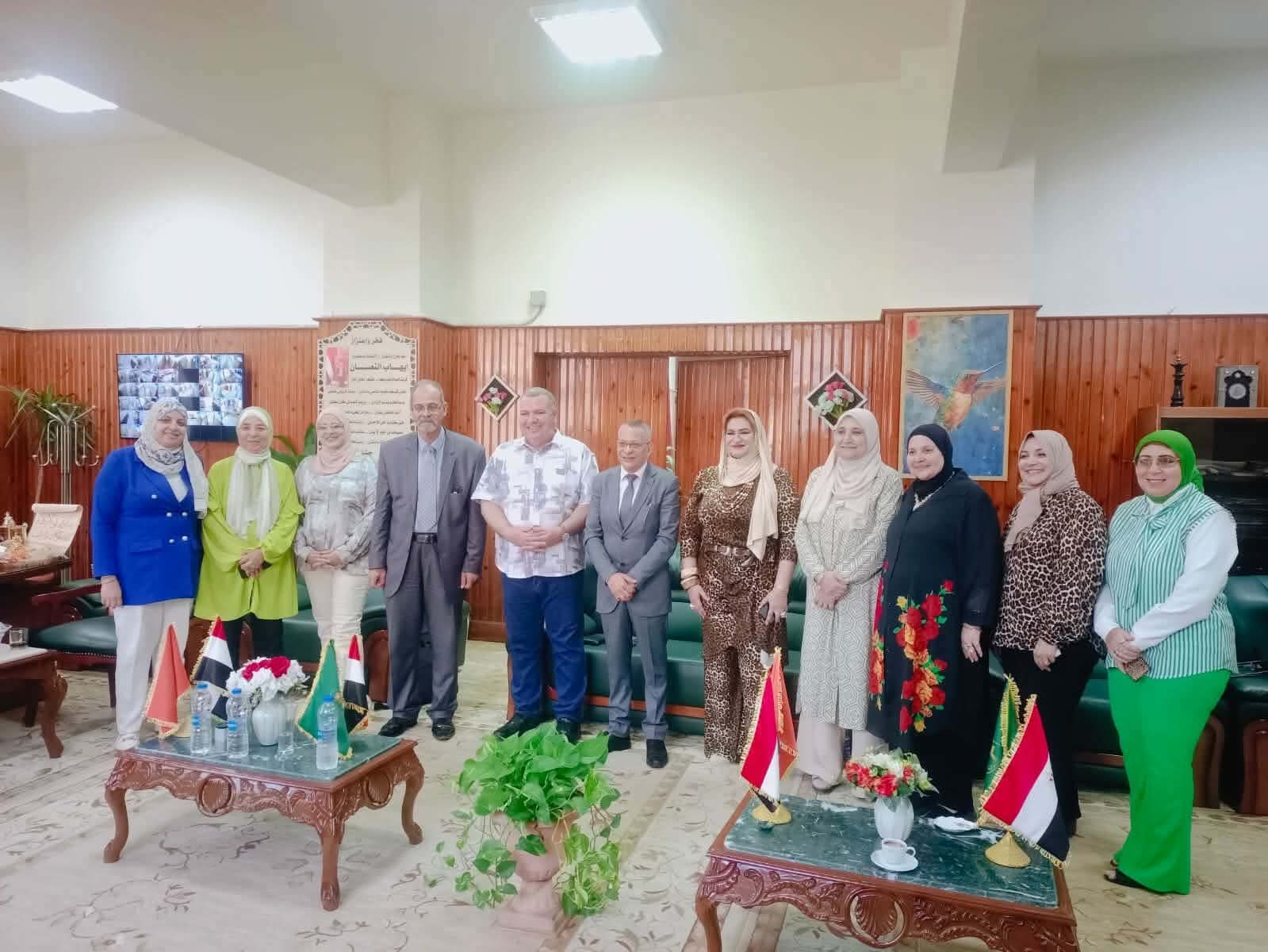 فريق مركز ضمان الجوده فى زياره لكليه الاقتصاد المنزلي بجامعة المنوفية